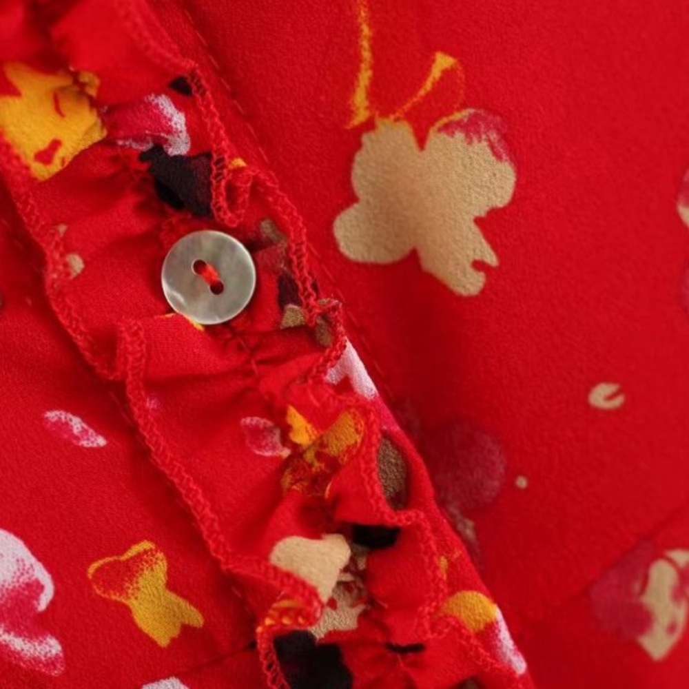 * RESTOCKED * red floral slip dress - Picture 5 of 5